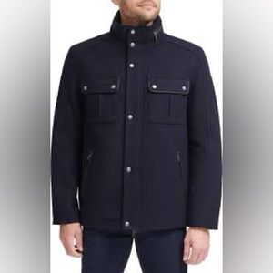 Cole Haan Men’s Black Melton Jacket, Size XL, Like New!